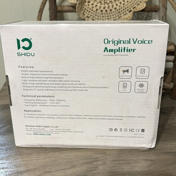 NIB SHIDU Mini Voice Amplifier Portable Rechargeable Bluetooth Speaker w/Headset - Picture 2 of 10